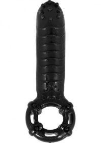 Hero Cockring &amp; Clitoral Massager Waterproof - Black