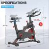 Indoor Cycling Exercise Bike Stationary, Home Gym Workout Fitness Bike with Comfortable Cusion, LCD Display and Hand Pulse