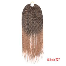 Crochet Hair Senegal Box Braids Braid Hair Extension (Option: T27-18Inch-3Pcs)