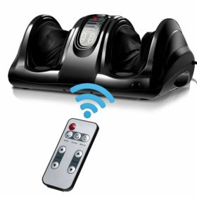 Therapeutic Shiatsu Foot Massager with High Intensity Rollers (Color: BLACK)